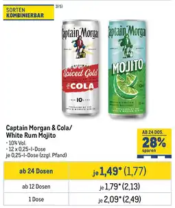 METRO Captain Morgan & Cola/ White Rum Mojito Angebot