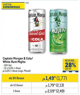 METRO Captain Morgan & Cola/ White Rum Mojito Angebot