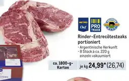 METRO METRO Chef Rinder-Entrecôtesteaks portioniert Angebot