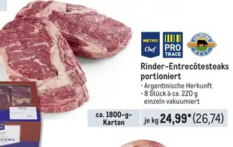 METRO METRO Chef Rinder-Entrecôtesteaks portioniert Angebot