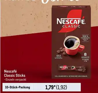 METRO Nescafé Classic Sticks Angebot