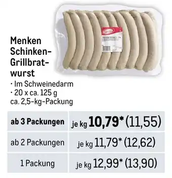 METRO Menken Schinken- Grillbrat- wurst Angebot