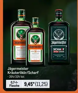 METRO Jägermeister Kräuterlikör/Scharf Angebot