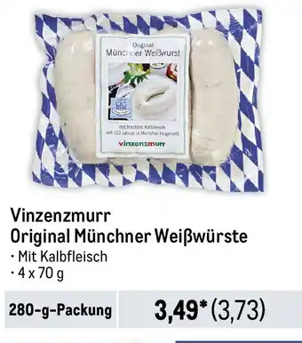 METRO Vinzenzmurr Original Münchner Weißwürste Angebot