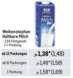 METRO Weihenstephan Haltbare Milch Angebot