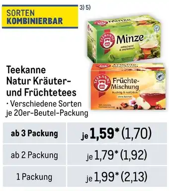 METRO Teekanne Natur Kräuter- und Früchtetees Angebot