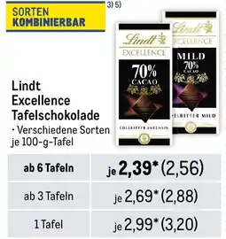 METRO Lindt Excellence Tafelschokolade Angebot