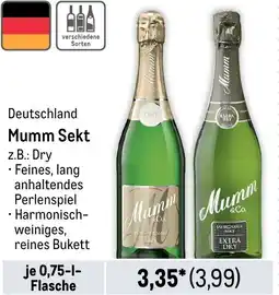 METRO Deutschland Mumm Sekt Angebot