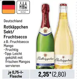 METRO Deutschland Rotkäppchen Sekt/ Fruchtsecco Angebot