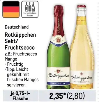 METRO Deutschland Rotkäppchen Sekt/ Fruchtsecco Angebot