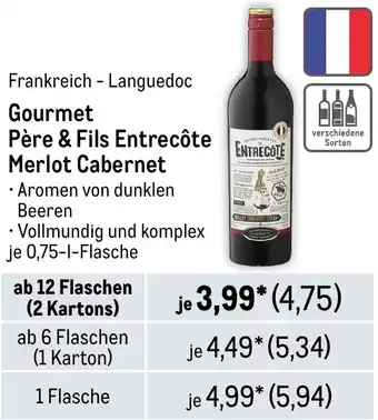 METRO Gourmet Père & Fils Entrecôte Merlot Cabernet Angebot