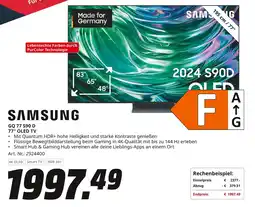 MediaMarkt SAMSUNG 77" OLED TV GQ 77 S90 D Angebot