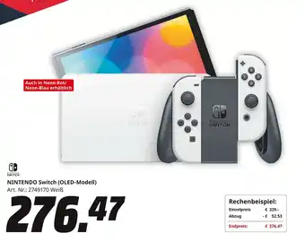 MediaMarkt NINTENDO Switch (OLED-Modell) Angebot