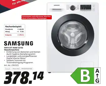 MediaMarkt SAMSUNG Waschmaschine WW 8 ET 4048 CE/EG Angebot