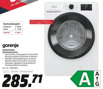 MediaMarkt gorenje Waschmaschine WNEI74SAPS Angebot