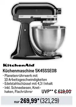 METRO KitchenAid Küchenmaschine 5K45SSEOB Angebot