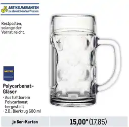 METRO METRO Chef Polycarbonat- Gläser Angebot