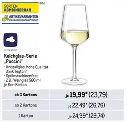 METRO LEONARDO Kelchglas-Serie „Puccini Angebot