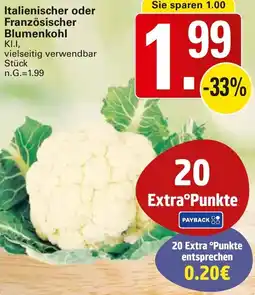 WEZ Italienischer oder Französischer Blumenkohl Angebot