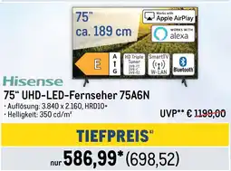 METRO Hisense 75" UHD-LED-Fernseher 75A6N Angebot