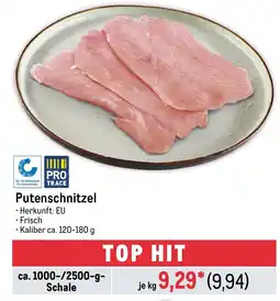 METRO PRO TRACE Putenschnitzel Angebot