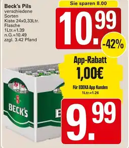 WEZ Beck's Pils Angebot