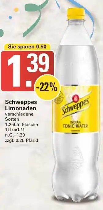 WEZ Schweppes Limonaden Angebot