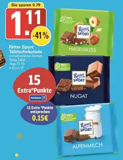 WEZ Ritter Sport Tafelschokolade Angebot