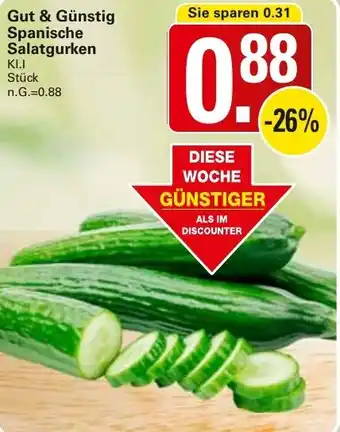 WEZ Gut & Günstig Spanische Salatgurken Angebot