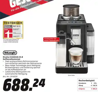 MediaMarkt De'longhi rivelia exam440.55.b kaffeevollautomat Angebot