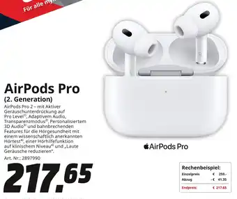 MediaMarkt Apple airpods pro (2. generation) Angebot