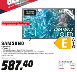 MediaMarkt Samsung gq 55 q60 d 55 qled tv Angebot