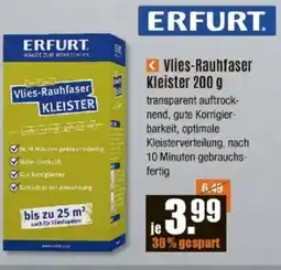 V Baumarkt ERFURT Vlies-Rauhfaser Kleister 200 g Angebot