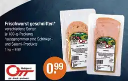 V Markt Metzgerei ott frischwurst geschnitten Angebot