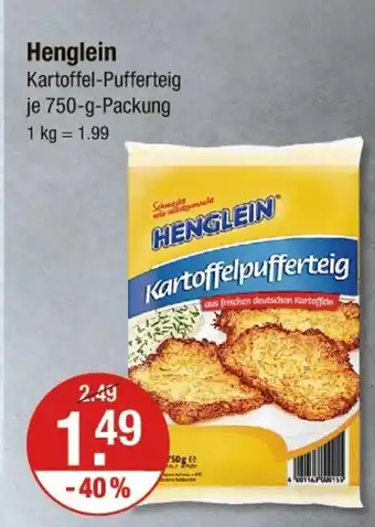 V Markt Henglein kartoffel-pufferteig Angebot