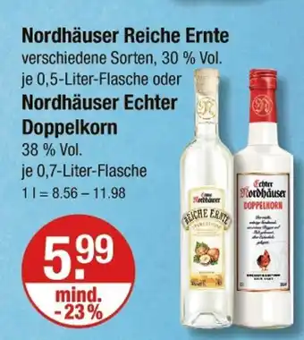 V Markt Nordhäuser reiche ernte oder echter doppelkorn Angebot