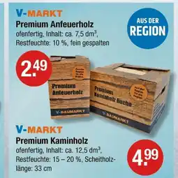 V Markt V-markt premium anfeuerholz oder kaminholz Angebot