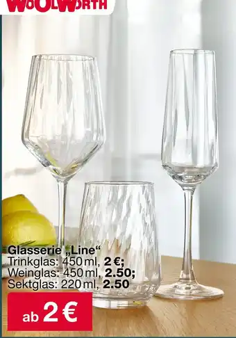 Woolworth Glasserie line Angebot