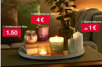 Woolworth Duftkerze im glas oder stumpenkerze Angebot