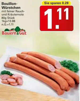 WEZ Bauern Gut Bouillon Würstchen Angebot