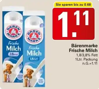 WEZ Bärenmarke Frische Milch Angebot