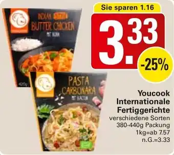 WEZ Youcook Internationale Fertiggerichte Angebot