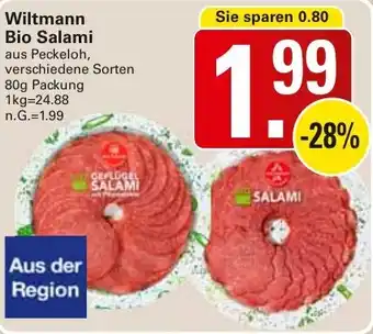 WEZ Wiltmann Bio Salami Angebot