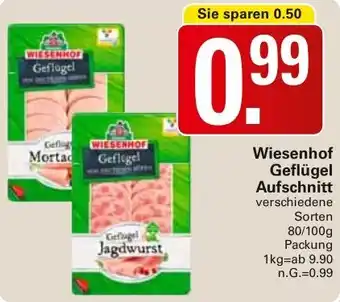 WEZ Wiesenhof Geflügel Aufschnitt Angebot