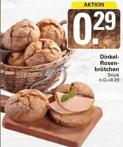 WEZ Dinkel Rosenbrötchen Angebot