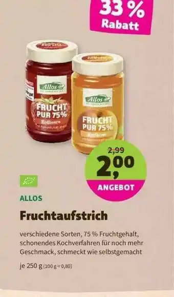 Denns BioMarkt Allos Fruchtaufstrich Angebot