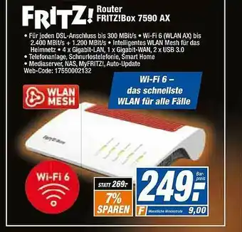 HEM Expert Fritz! Router Fritz!box 7590 Ax Angebot