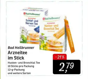 KONSUM Bad Heilbrunner Arzneitee Im Stick Angebot