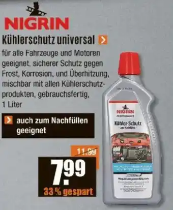 V Baumarkt NIGRIN Kühlerschutz universal Angebot