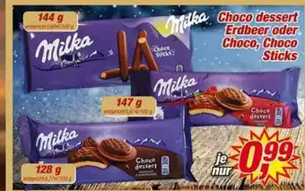 Posten Börse Milka Choco Dessert Erdbeer Oder Choco, Choco Sticks Angebot